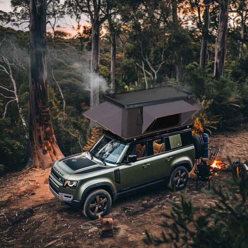 Aluminum shell direct lifting roof tent-12 Wild camping, roof tent becomes a bridge to get close to nature