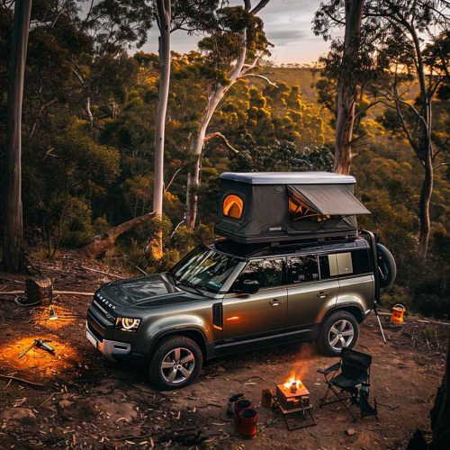Hard shell direct lifting roof tent-12 Wild camping, roof tent blends into nature and enjoys peaceful time