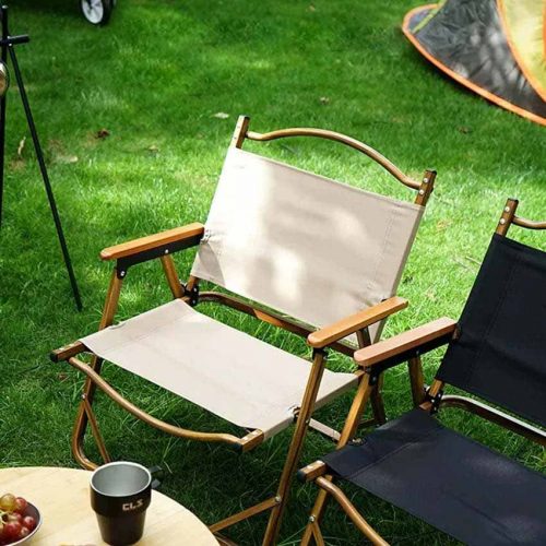 Aluminum outdoor folding chair-1 Light and durable folding table and chairs on the grass