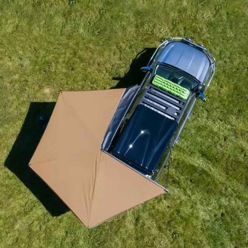 Fan-shaped car side tent-4 Top view of the fan-shaped car side tent